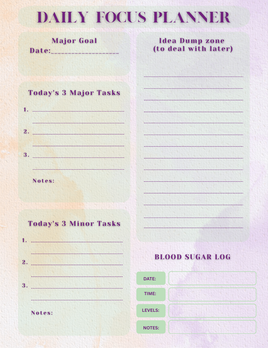 The Daily Wellness Focus Planner Journal